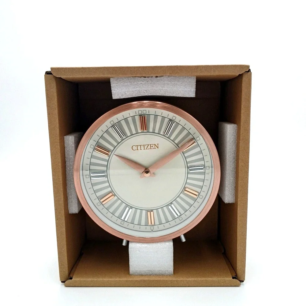 CITIZEN TABLETOP CLOCK THE SANTA MONICA ROSE GOLD -TONE‎ CC1021